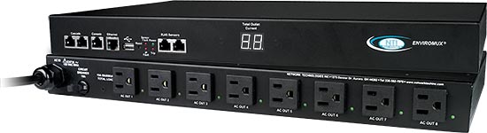 NTI ENVIROMUX Low-Cost 2-Port Remote Power Reboot Switch - power